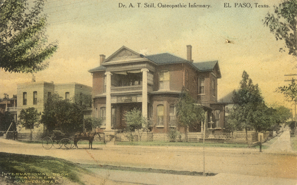 Postcard of Dr. A. T. Still Osteopathic Infirmary